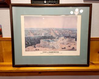 Antique Lithograph of Waahington D.C