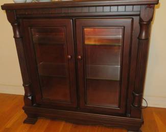 3 glass shelf cab.