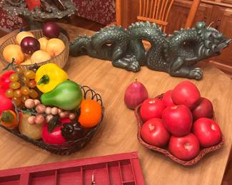 glass fruit, decor