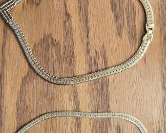 Gold necklaces