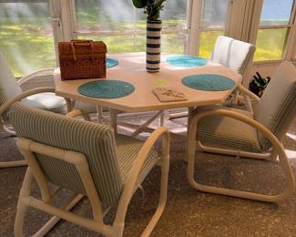 PVC table with 4 chairs