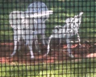 Another white wrought iron set