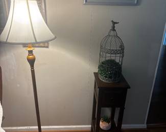 Floor lamp, decorative birdcage 