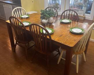 Farmhouse table and chairs
