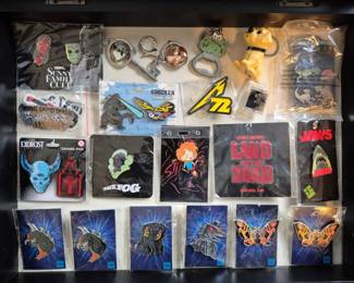 Pins and keychains.