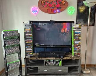 XBox and XBox One games. TV, stand and soundbars.
