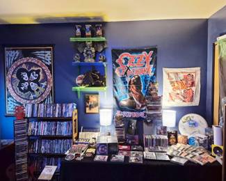 We have some KISS, OZZY, and Megadeth wall hangings.