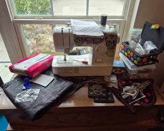 Brother sewing machine with book.