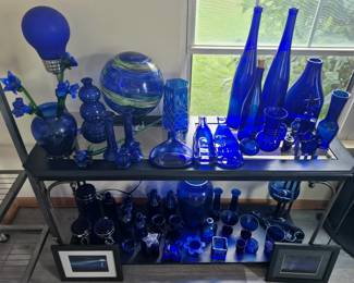 Cobalt blue glass, gorgeous!