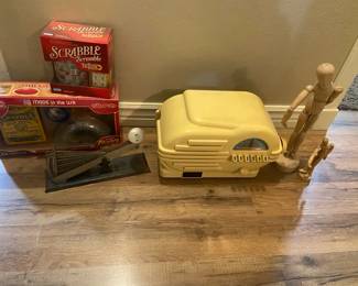 Vintage Look Radio And Tape Player And Fun And Games