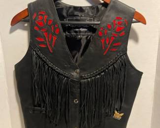 Unik Leather Rose Vest
