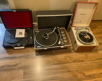 Three Turntable Stereo Combos