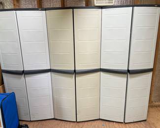 This is three different storage sheds