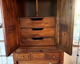 Inside the dresser, you will see lots of storage space
