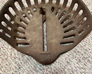 Vintage iron cast tractor chair