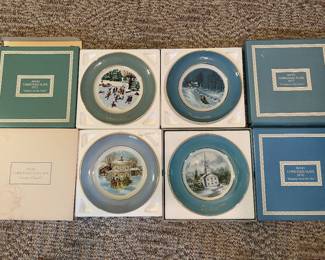 Vintage Avon Christmas plates new in their original boxes