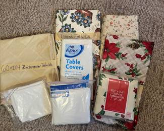 For some of the tablecloths you will find