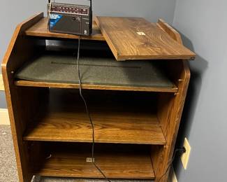 Oak shelving 
