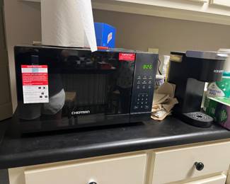 Microwave, coffee maker 