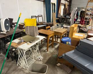 Sewing machines , desk, end tables 