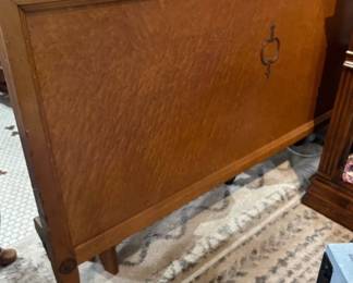Birds Eye maple full-size bed frame