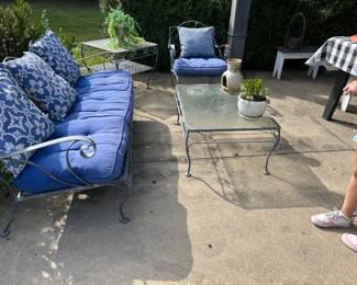 Vintage wrought iron patio set