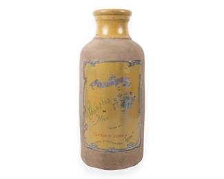 Large Terracotta Parfum Label Vase Claudius Lubin Design