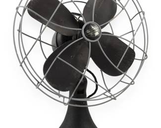 Emerson Electric Black Cast Iron Oscillating Desk Fan