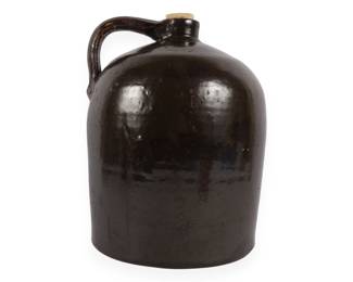 American Albany Slip Glazed Stoneware Shoulder Jug