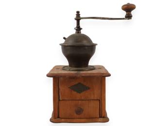 Leinbrock Werke Ideal Manual Wood and Metal Coffee Grinder