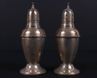 A Pair of Weighted Sterling Silver Salt and Pepper Shakers