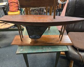 Early folk art ship on stand