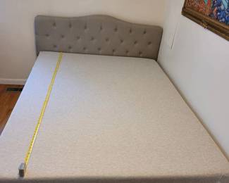 Upholstered Headboard Full Bed Frame  Mattress Included
