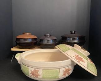 Stoneware Bibimbap Hotpot Bowls With Lids