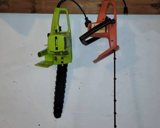 Poulan Corded Chainsaw, Bushwacker Hedge Trimmer