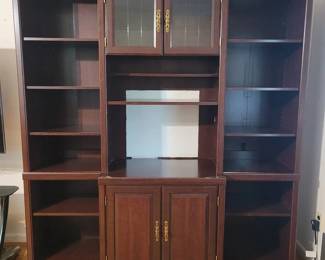 Sauder Discontinued Shelving Unit with Cabinets