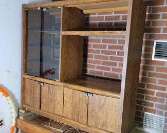 Vintage OSullivan Glass Door Cabinet