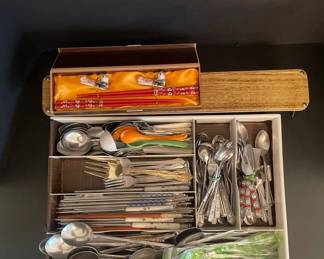 Huge Chopstick  Asian Themed Silverware Lot