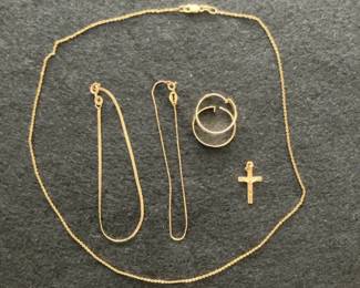  06 14K Gold Jewelry Lot  6 Grams