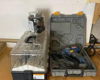 Ryobi 38 Corded Power Drill D42, Chicago Accessory Kit  Saw Blades Lot