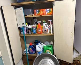 Lot Of Cleaning And Laundrey Supplies And Tubs