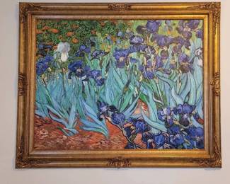Framed Van Gogh Irises 28x36  Gilded Frame, Reproduction