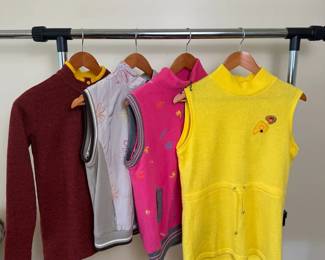 Vintage Embroidered Fleece  Knit Womens Vests