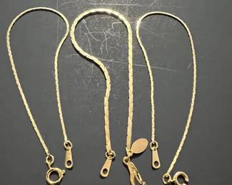 3 Gold Tone Bracelets, Korea