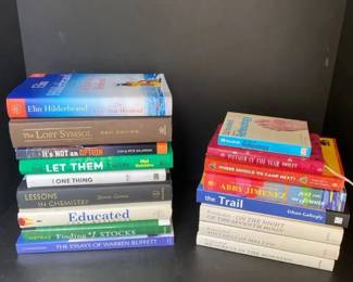 Book Lot of 17  Lessons In Chemistry Garmus, Educated Westover, Abby Jimenez, MORE