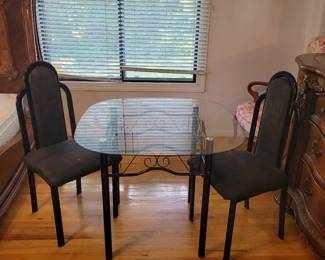 Glass Table with Chairs  Great for sunroomsheltered patio