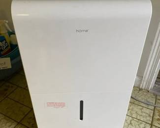 hOmeLabs 50 Pint WiFi Dehumidifier 7,000 Sq. Ft.  White, Working