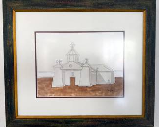 Water color line drawing