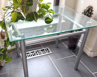 Glass top table