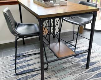 Bar-height table with 2 chairs
